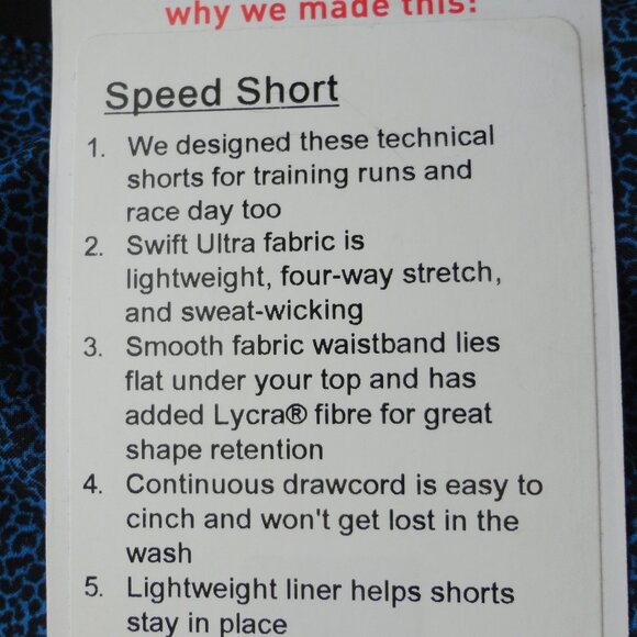 NWT LULULEMON SNAM/BLK Blue Black 4 Way Stretch Run Speed Shorts 10 - Picture 6 of 7